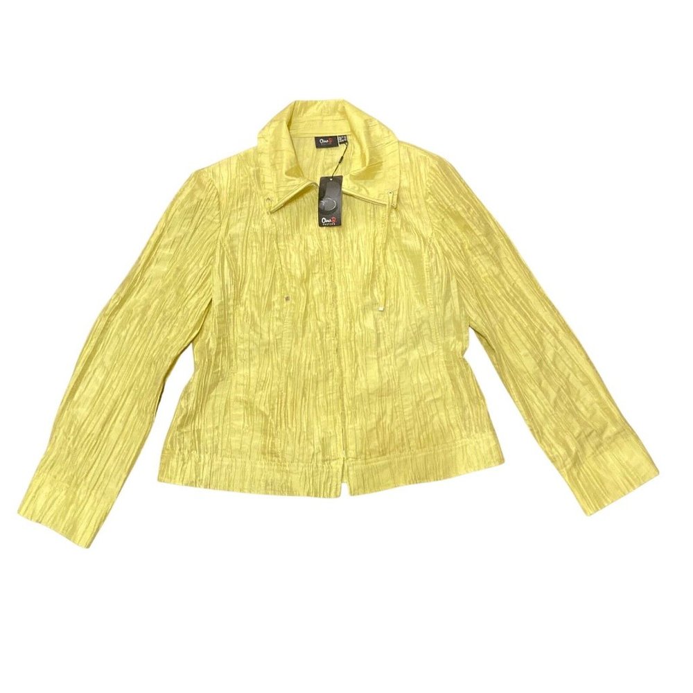 BNWT Oscar B lightweight Crinkled Blazer sporty biker Jacket - Picture 1 of 12